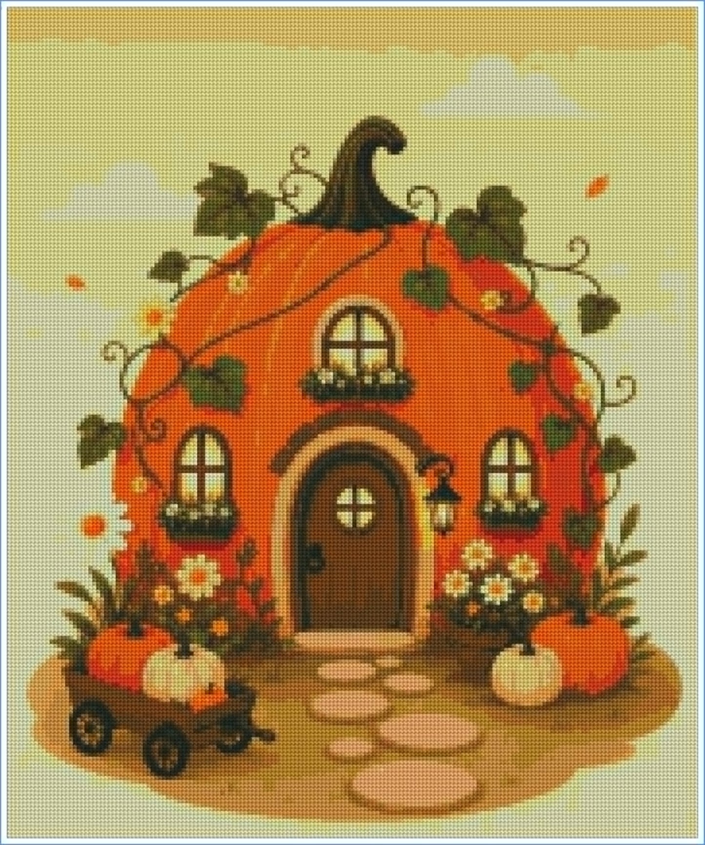 Whimsy Pumpkin Cottage– Diamond Art Kit (50x60cm)