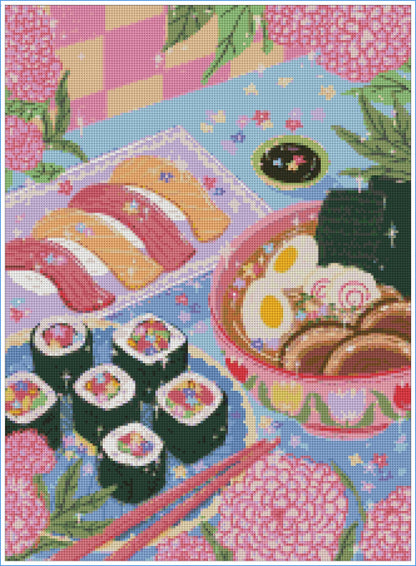 Sushi & Ramen by Ziyi Studio- Diamond Art Kit (40x55cm)