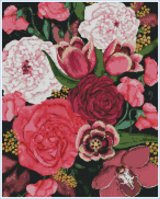 Pink Profusion by Wickie Rowland- Diamond Art Kit (40x50cm, Round Drill)