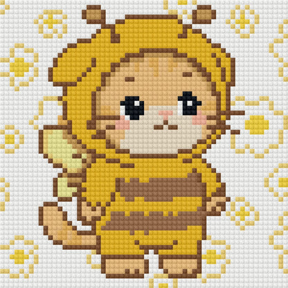 Honeybee Tabby by Blumensdiary – little whimsies Mini Diamond Art Set