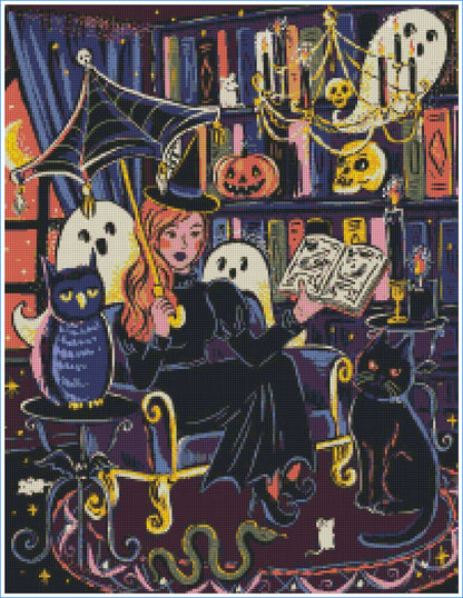 Ghosts Just Want to Read by Hanna Symo- Diamond Art Kit (50x65cm, Square Drill)