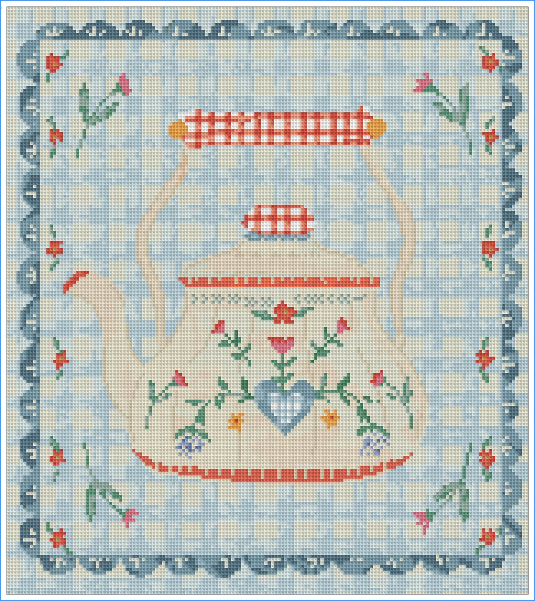 Farmhouse Kettle by Rose Halsey- Diamond Art Kit (40x45cm, Square Drill) Hand Rendered