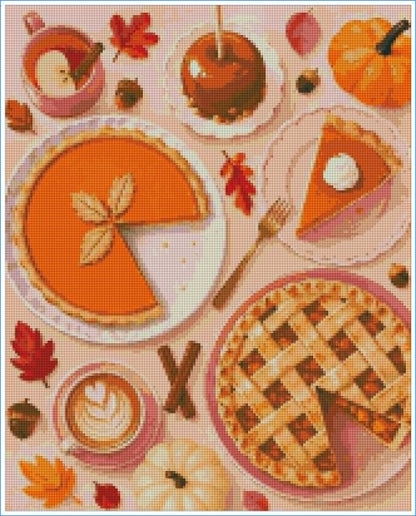 Autumn Bakery Table- Diamond Art Kit (40x50cm)