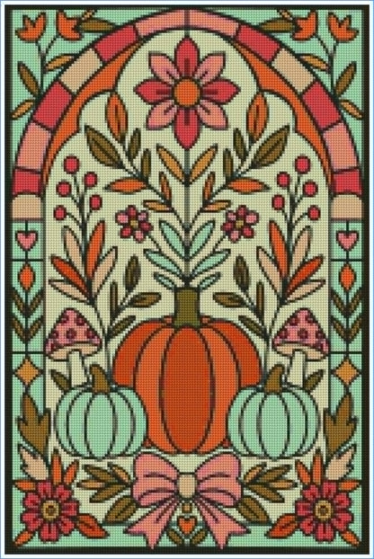 Fall Stained Glass by Textile Bakery – Diamond Art Kit (40x60cm)