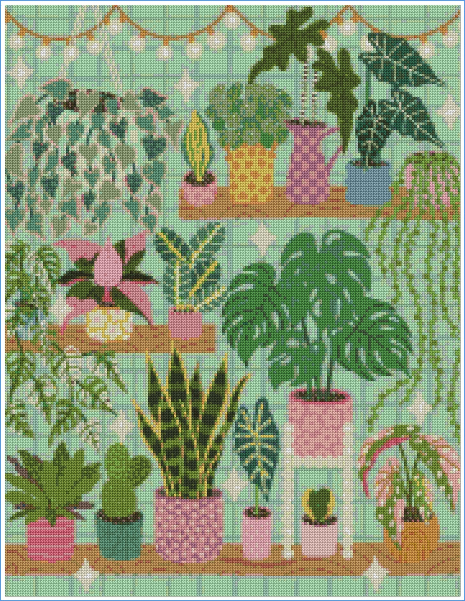 Greenhouse Glow by Meg Ryan Designs- Diamond Art Kit (50x65cm Round Drills)