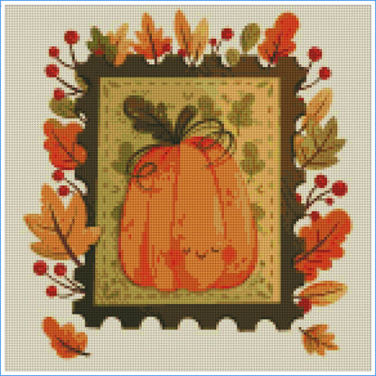 Pumpkin Postage by Daria.illus – Diamond Art Kit (35x35cm)