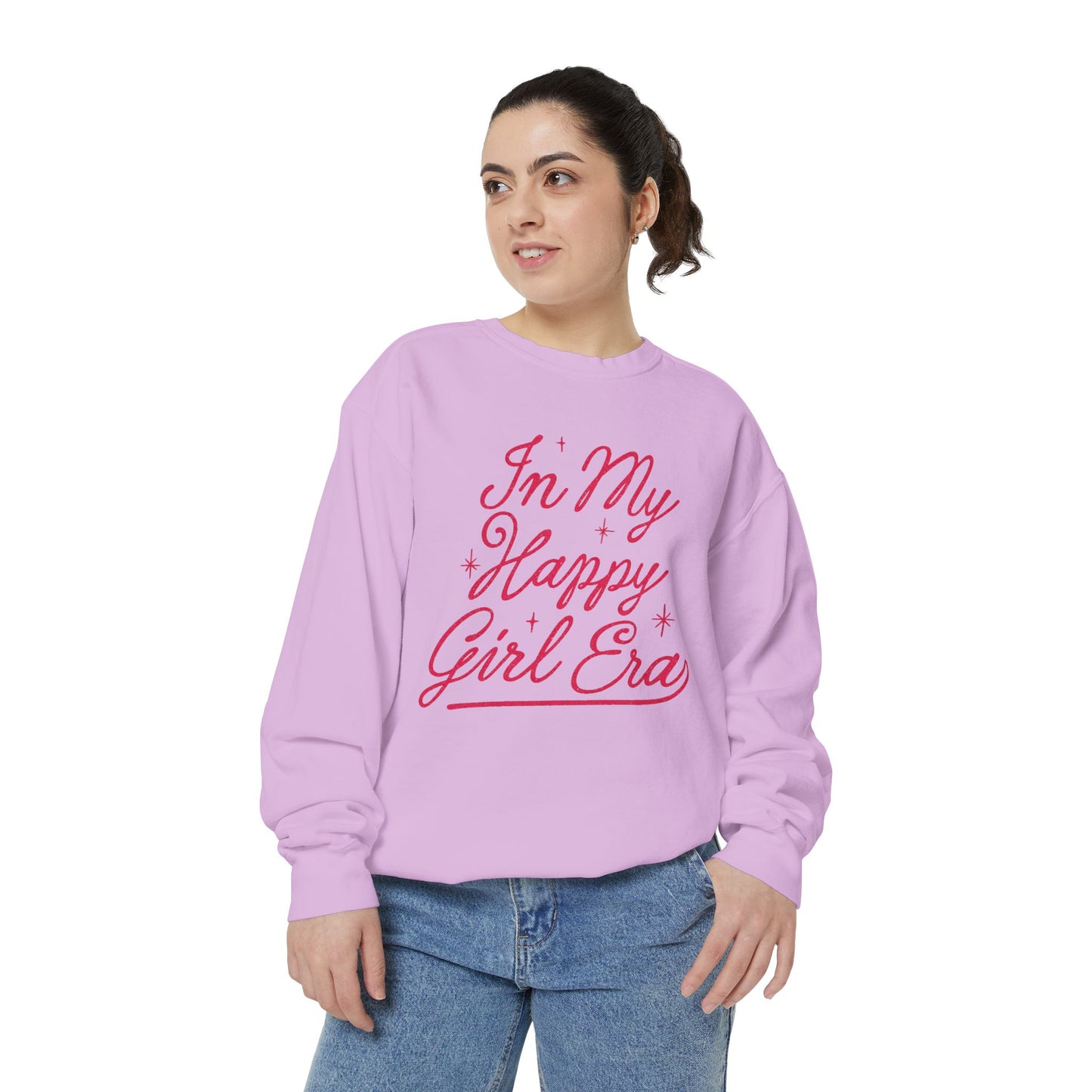 Happy Girl Era Sweatshirt — "In My Happy Girl Era" Cozy Crewneck