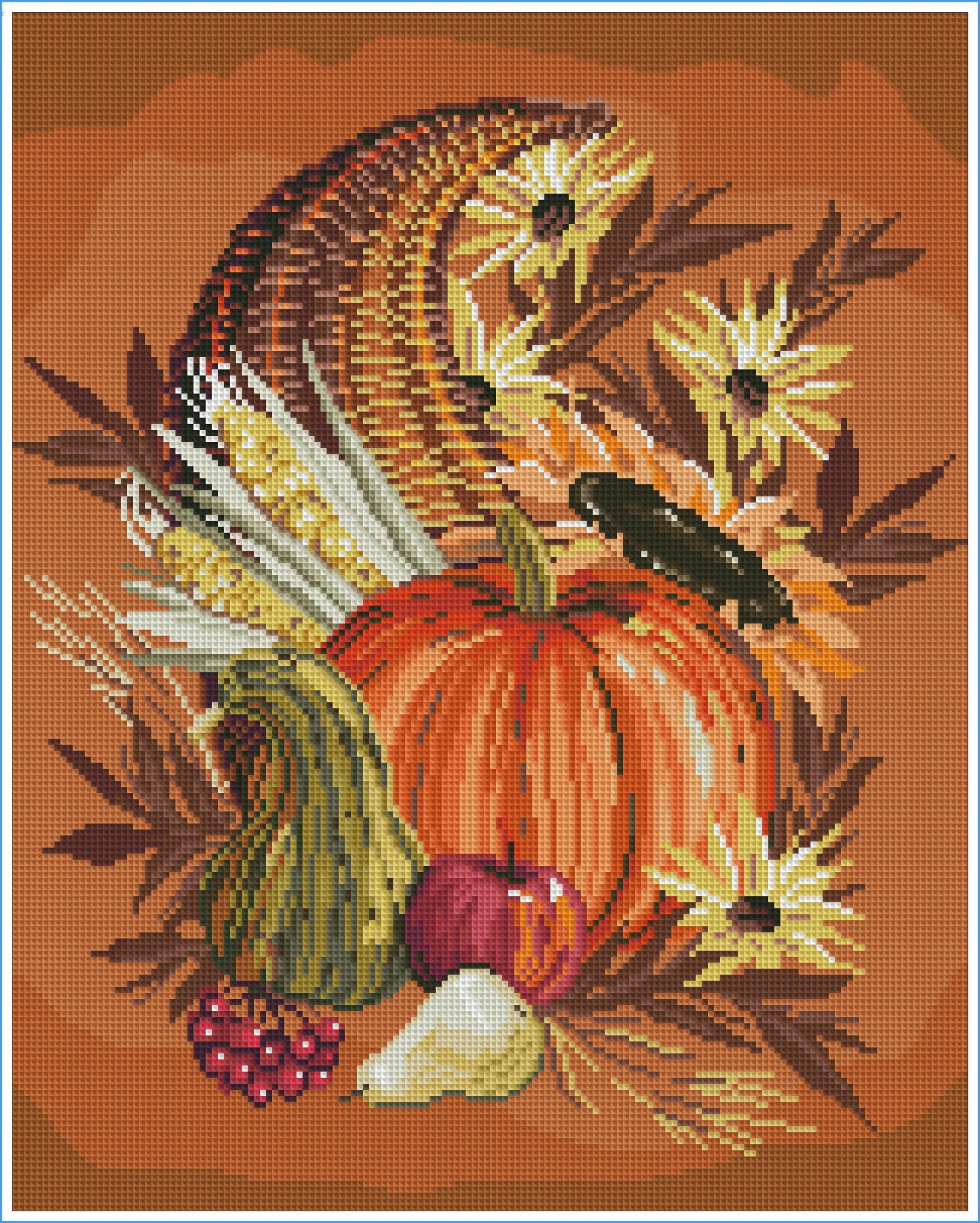 Harvest Cornucopia by Hanna Symo- Diamond Art Kit (40x50cm, Square Drill) Hand Rendered