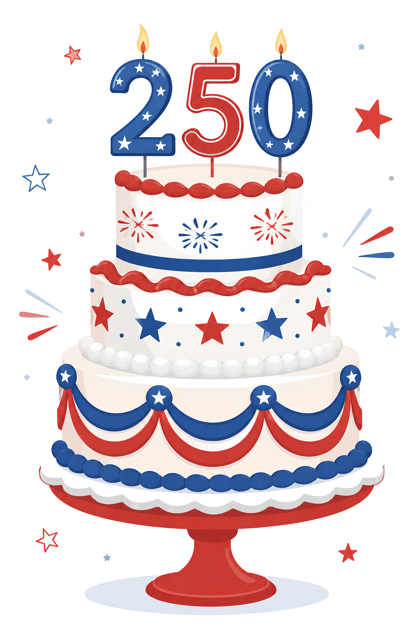 America’s Birthday Cake- Diamond Art Kit (40x60cm, Round Drill)