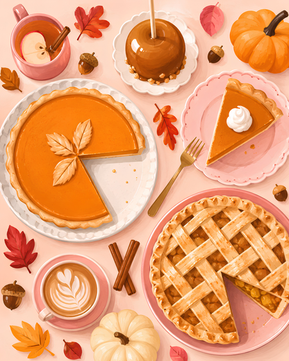 Autumn Bakery Table- Diamond Art Kit (40x50cm)