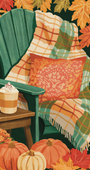 Autumn Chair by Lisa D Art Designs – Diamond Art Kit (40x55cm, Square Drill) Hand Rendered