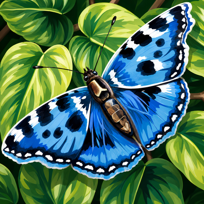 Azure Wings- Diamond Art Kit (40x40cm, Round Drill)