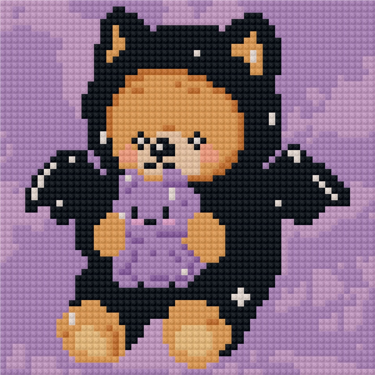 Boo Bear Sleepover by PonPon Artwork – little whimsies Mini Diamond Art Set