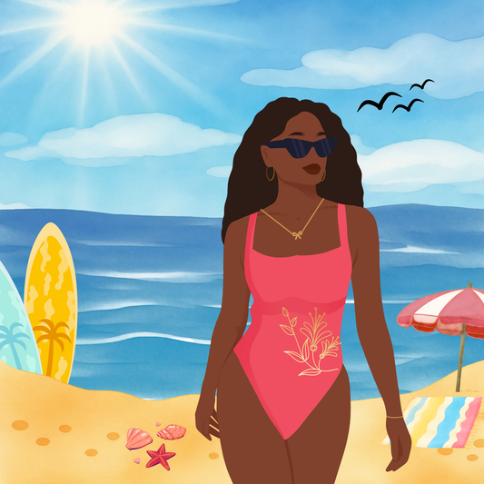 Beach Girl By Victorie Serena- Diamond Art Kit (40x40cm, Round Drill)