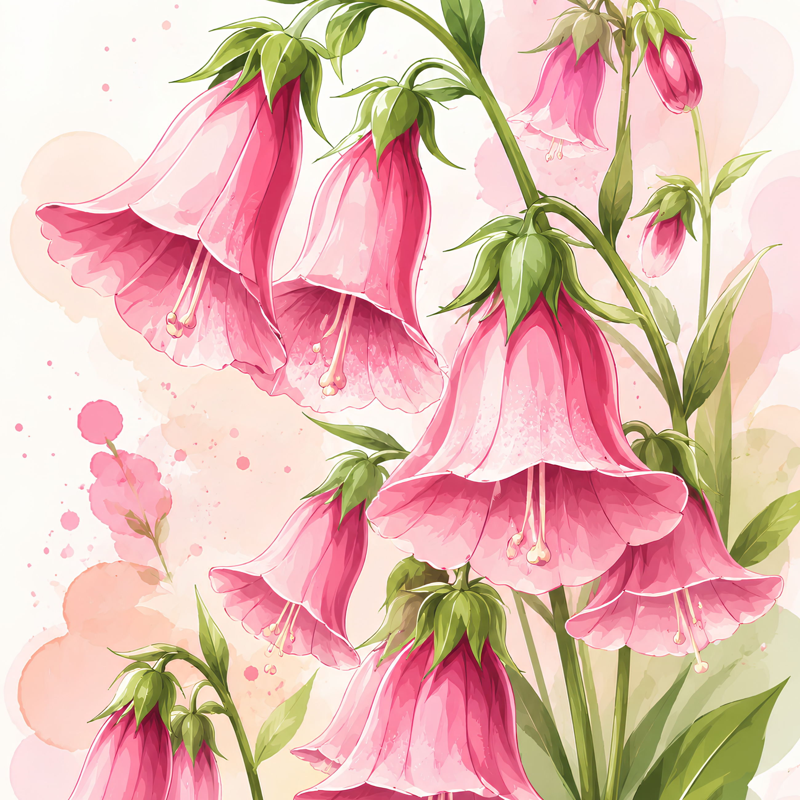 Bellflower Bloom- Diamond Art Kit (40x50cm, Round Drill)