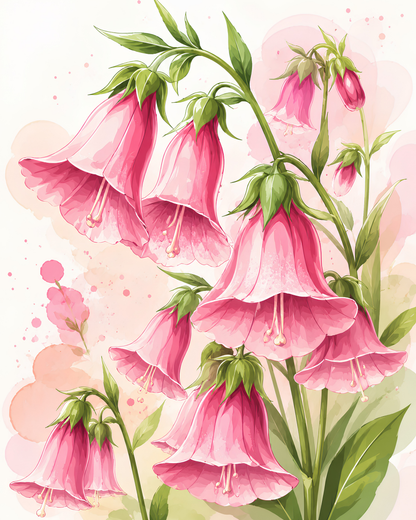 Bellflower Bloom- Diamond Art Kit (40x50cm, Round Drill)
