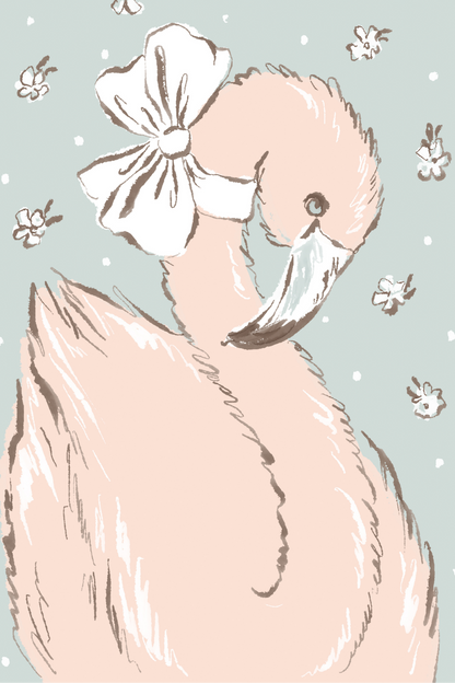 Blossom Bow Flamingo by Hanna Symo- Diamond Art Kit (40x60cm, Round Drill)