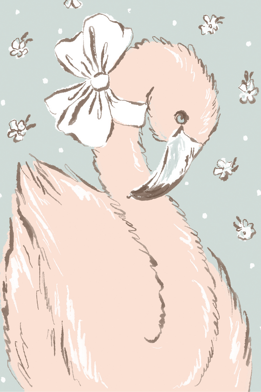 Blossom Bow Flamingo by Hanna Symo- Diamond Art Kit (40x60cm, Round Drill)