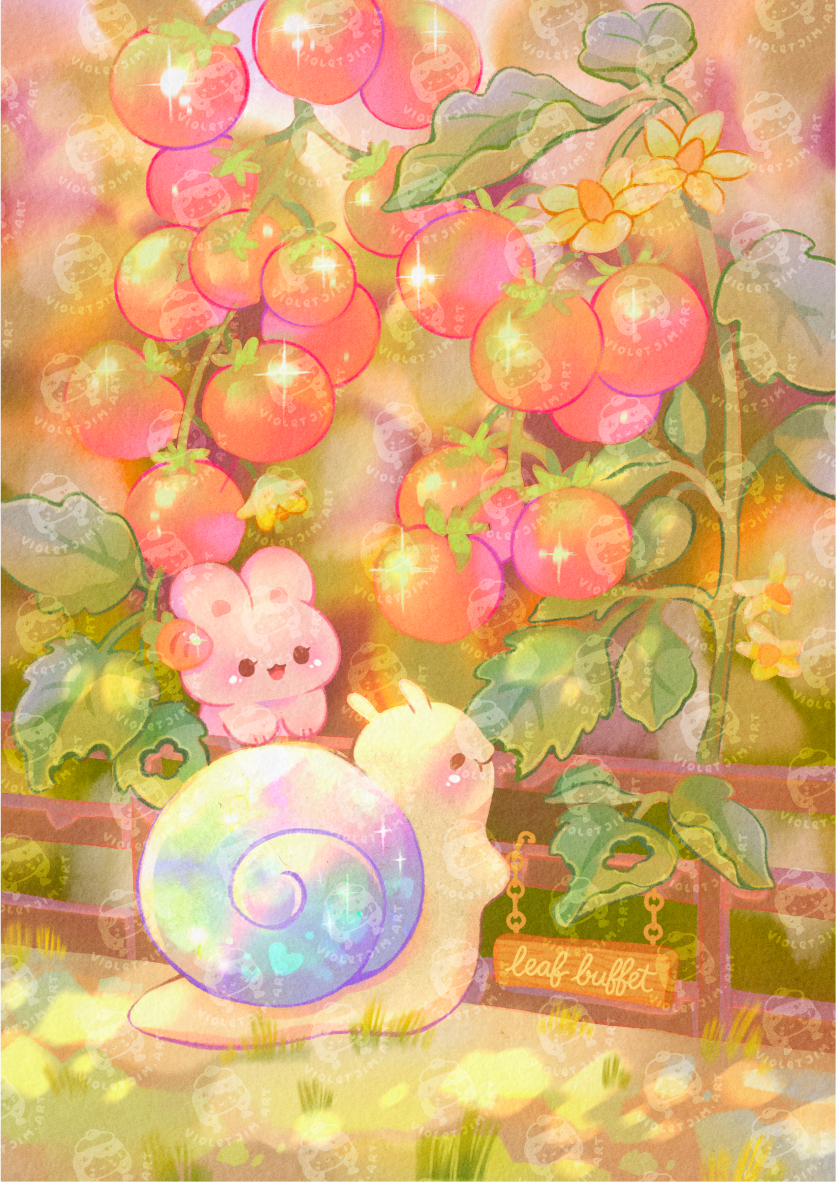 Bonbon's Tomato Garden by Violet Jim- Diamond Art Kit (45x60cm) Hand Rendered