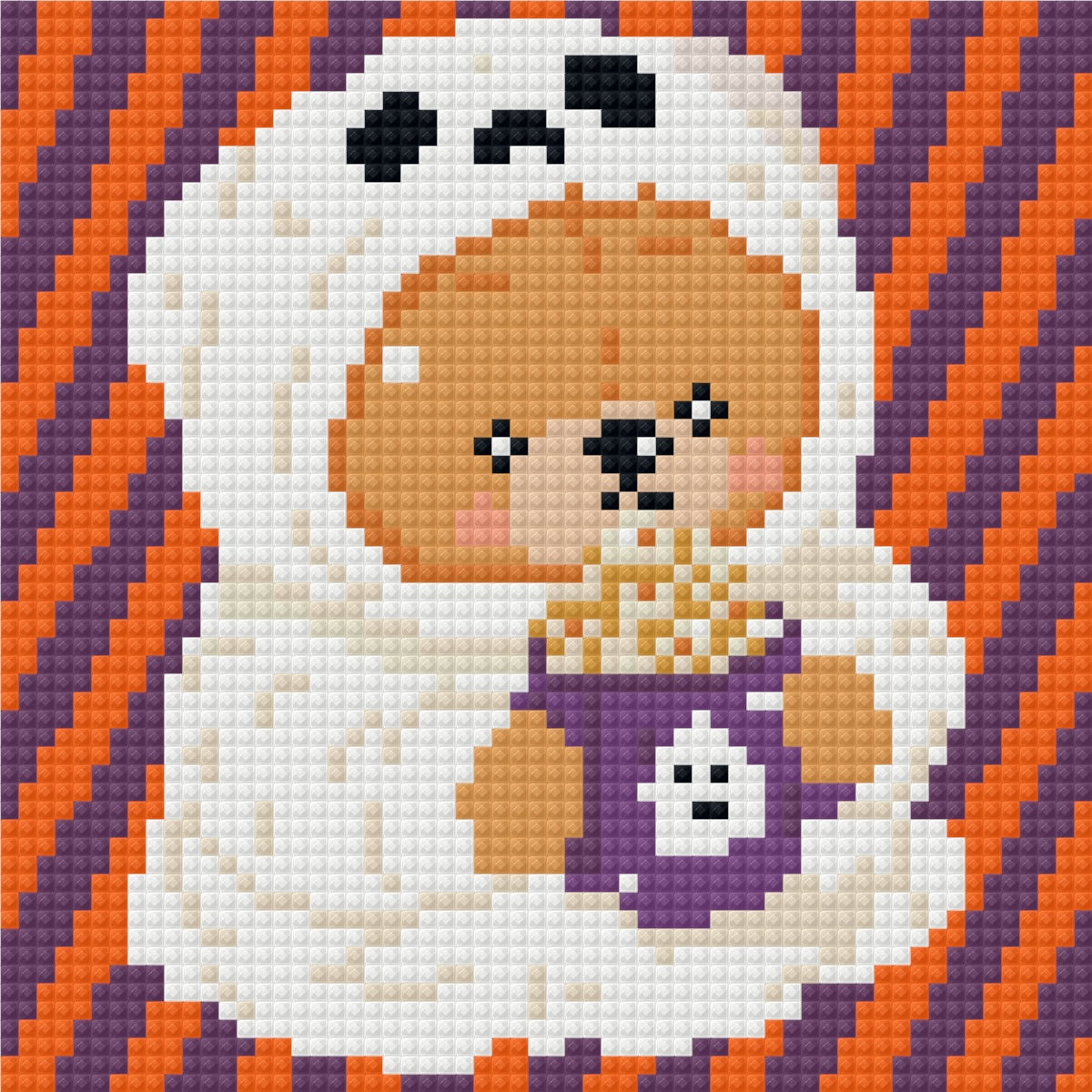 Boo Bear Sleepover by PonPon Artwork – little whimsies Mini Diamond Art Set