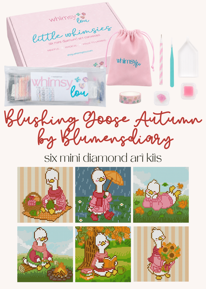 Blushing Goose Autumn by Blumensdiary – little whimsies Mini Diamond Art Set