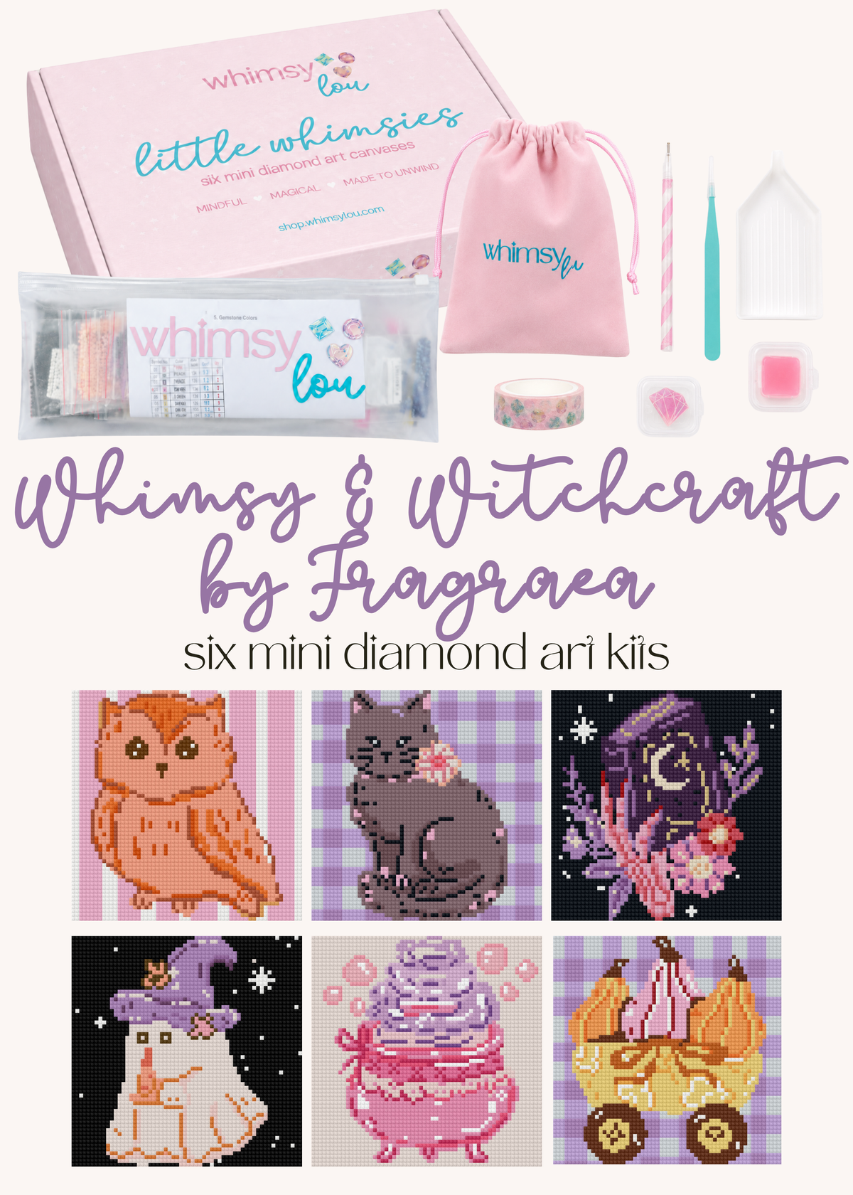 Whimsy & Witchcraft by Fragraea – little whimsies Mini Diamond Art Set