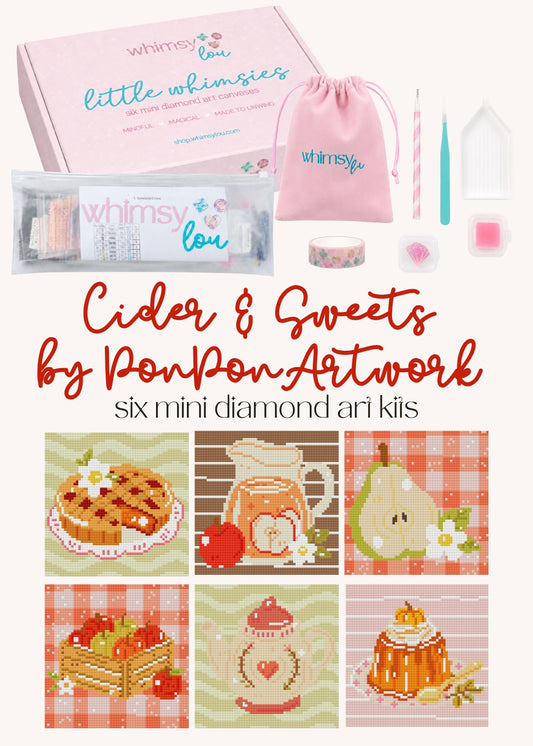 Cider & Sweets by PonPon Artwork – little whimsies Mini Diamond Art Set