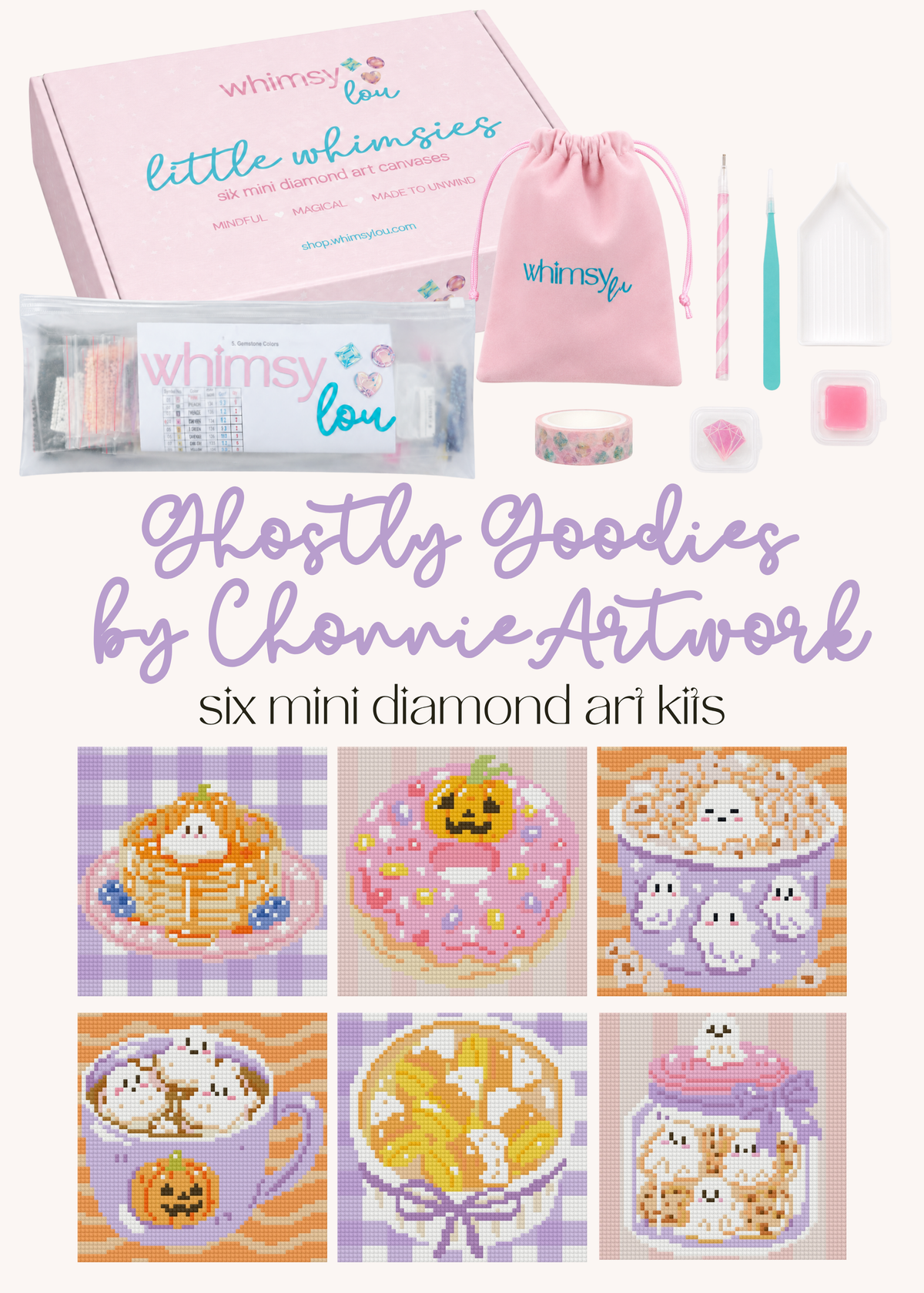 Ghostly Goodies by Chonnieartwork – little whimsies Mini Diamond Art Set