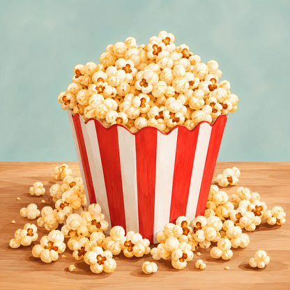 Buttered Popcorn- Diamond Art Kit (40x40cm, Round Drill)