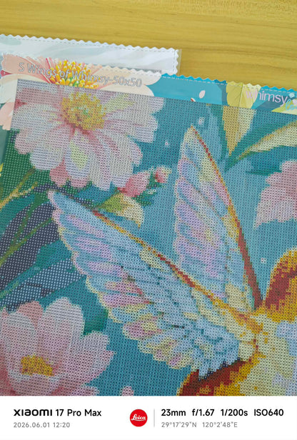 Wings of Whimsy- Diamond Art Kit (50x50cm, Square Drill)