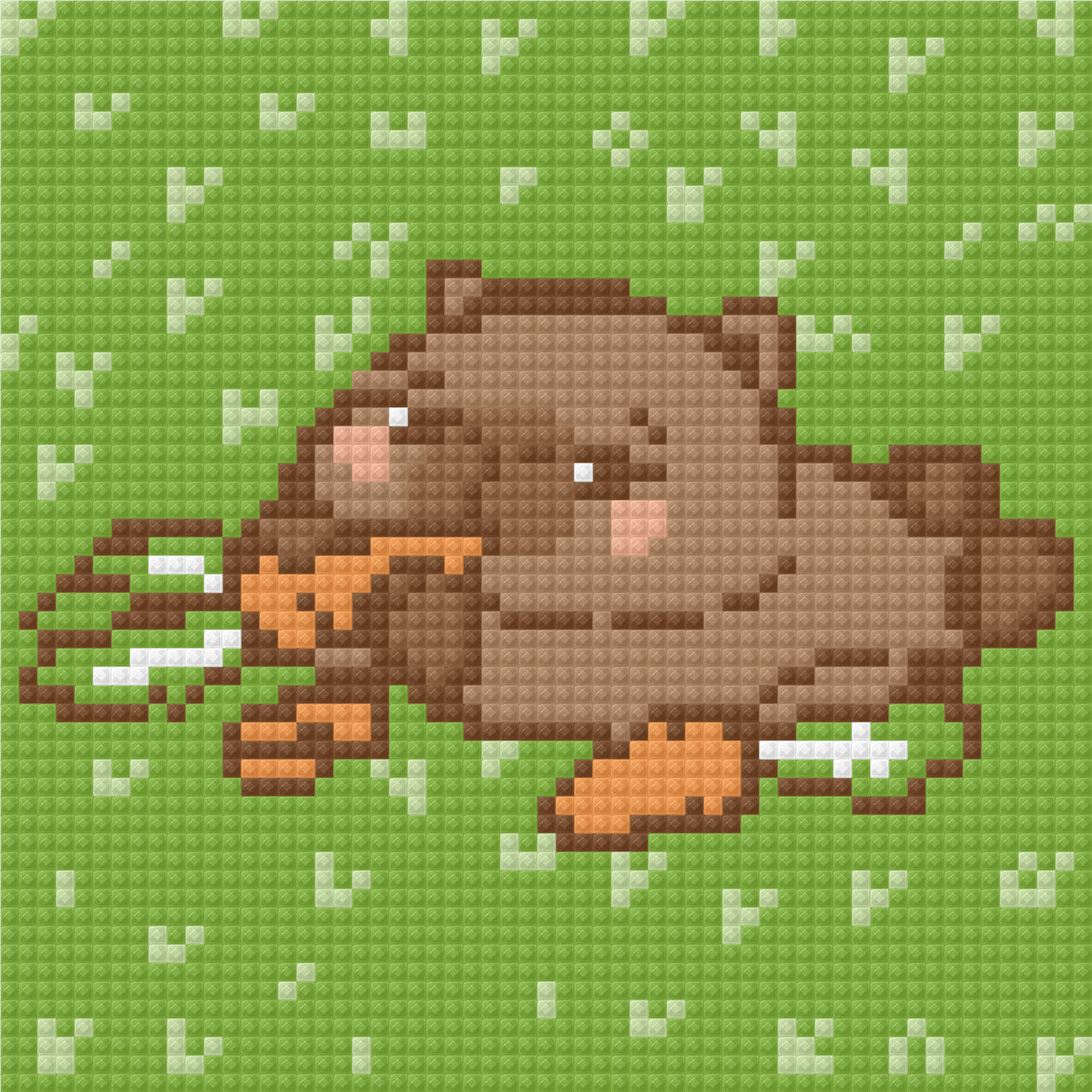 Spa Day Capybara by Blumensdiary – little whimsies Mini Diamond Art Set