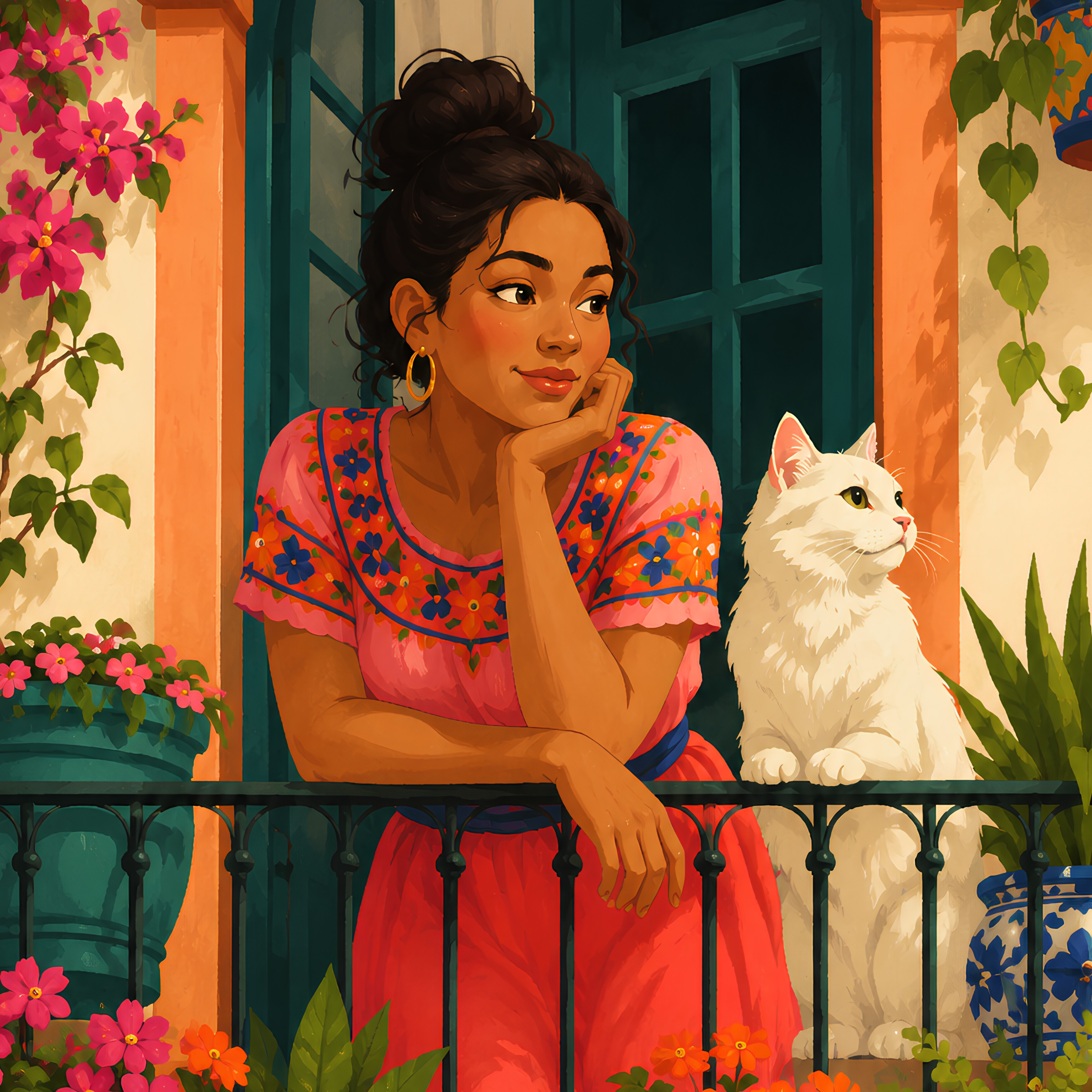 Casa de Flores- Diamond Art Kit (50x70cm, Square Drill)