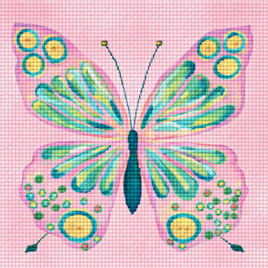 Confetti Wings - Diamond Art Kit (40x40cm, Square Drill)