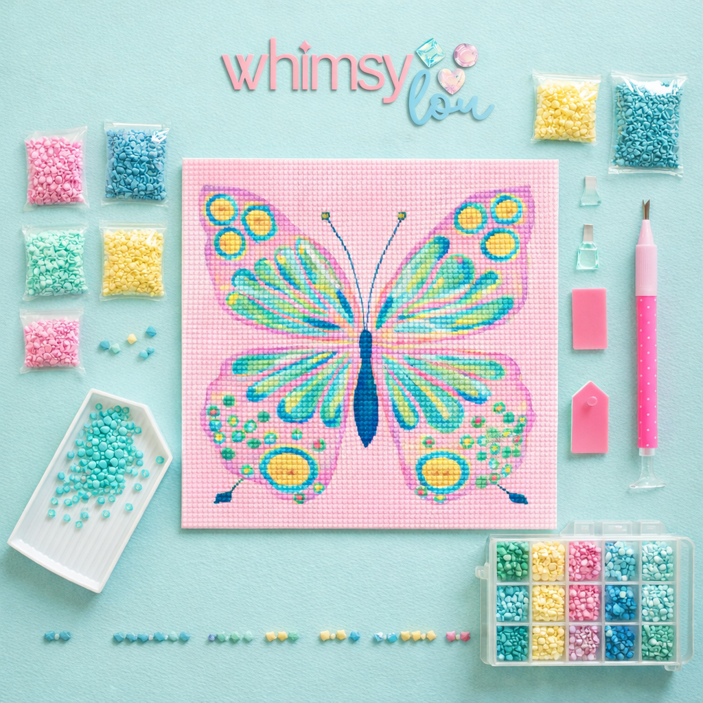 Confetti Wings - Diamond Art Kit (40x40cm, Square Drill)