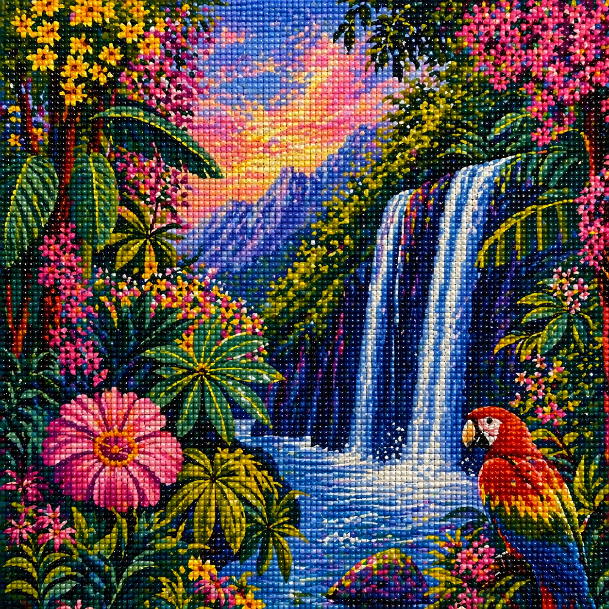 Hidden Paradise- Diamond Art Kit (50x50cm, Square Drill)