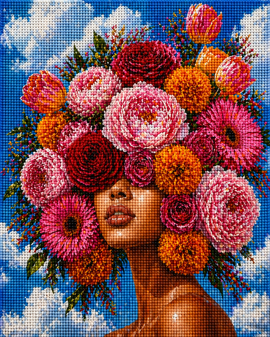 Crowned in Color- Diamond Art Kit (50x60cm, Square Drill)