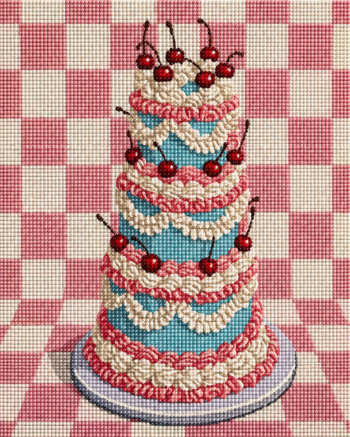 Cherry Sweet Celebration- Diamond Art Kit (40x50cm, Square Drill)