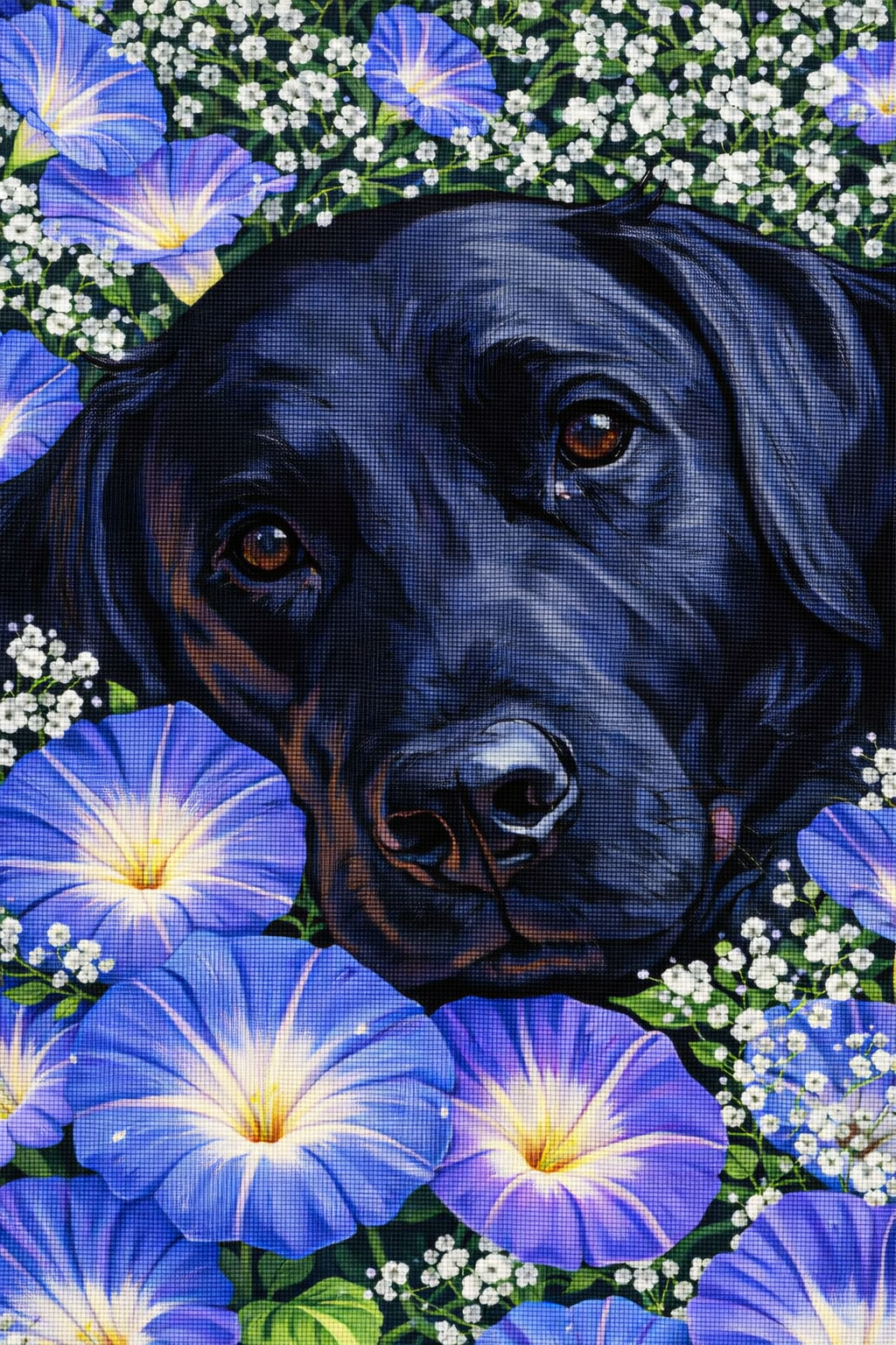 Koda in Bloom - Diamond Art Kit (40x50cm, Square Drill)
