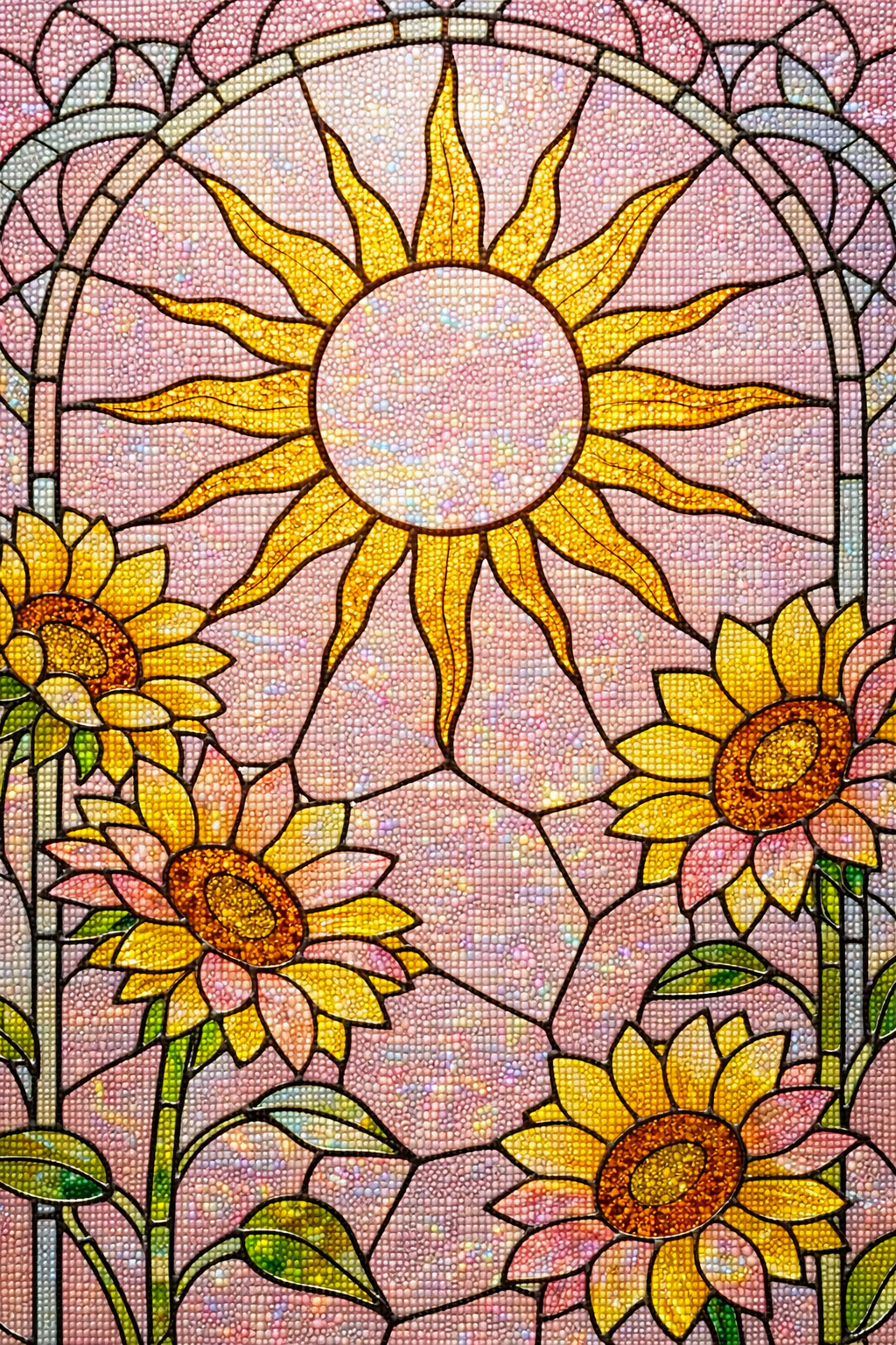 Sunflower Petal Prism - Diamond Art Kit (40x60cm, Square Drill)