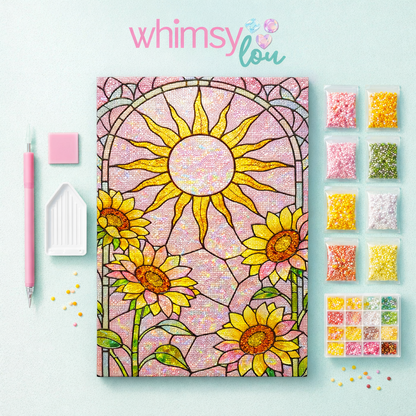 Sunflower Petal Prism - Diamond Art Kit (40x60cm, Square Drill)