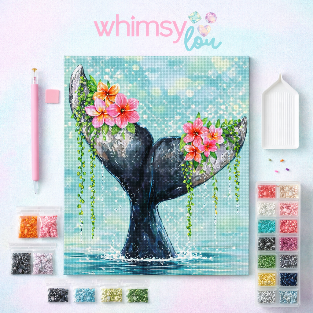 Saltwater Blossoms- Diamond Art Kit (50x70cm, Round Drill)