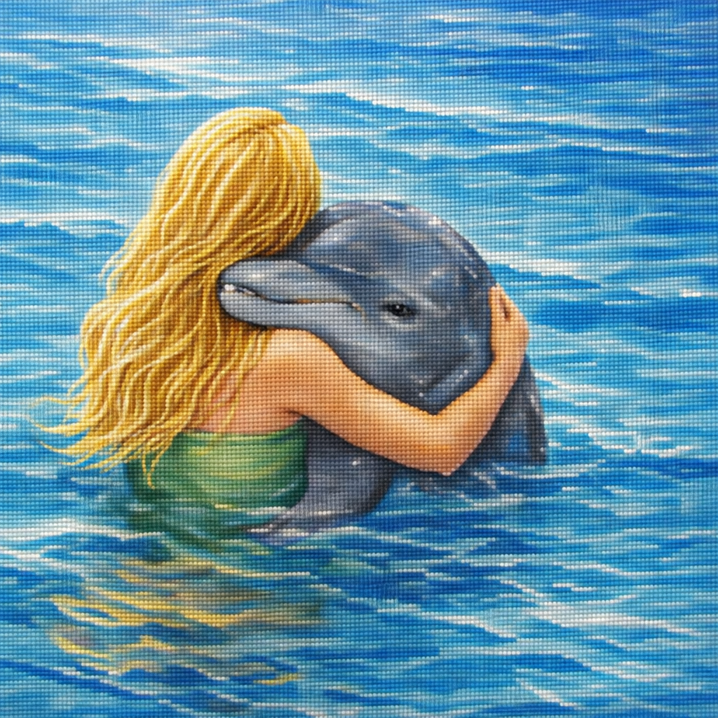 She Finds Me Here – Diamond Art Kit (40x40cm, Square Drill)