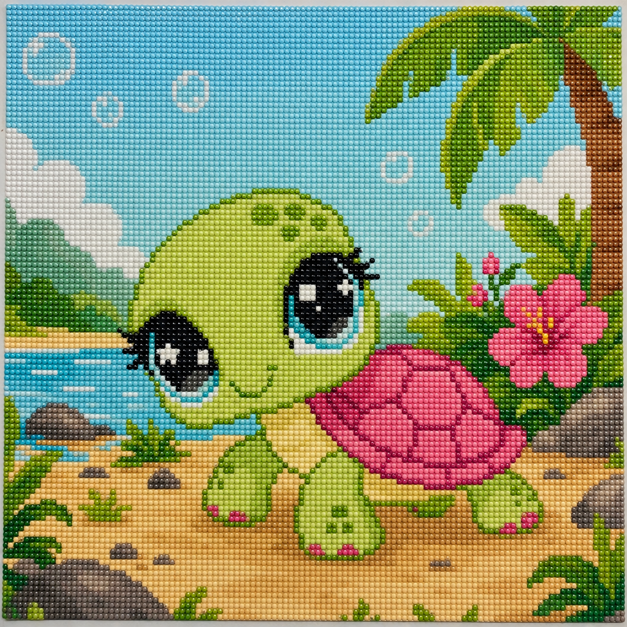 Island Turtle Pal- Diamond Art Kit (40x40cm, Round Drill)