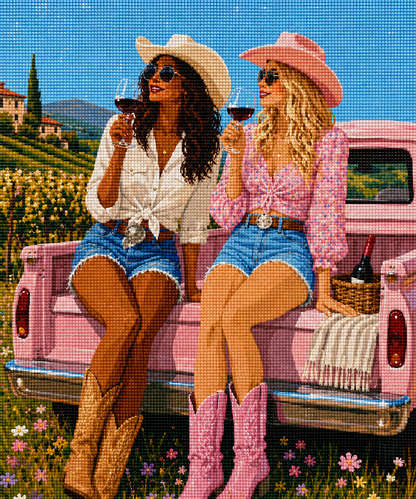Cowgirls in Tuscany– Diamond Art Kit (50x60cm, Square Drill)