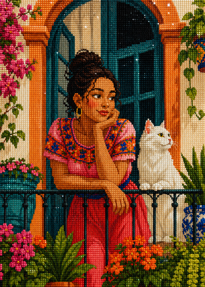 Casa de Flores- Diamond Art Kit (50x70cm, Square Drill)