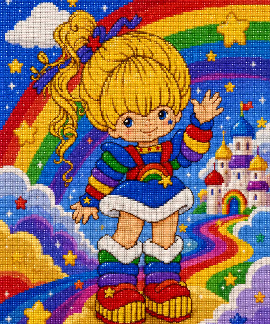 Rainbow Magic Girl – Diamond Art Kit (50x60cm, Square Drill)