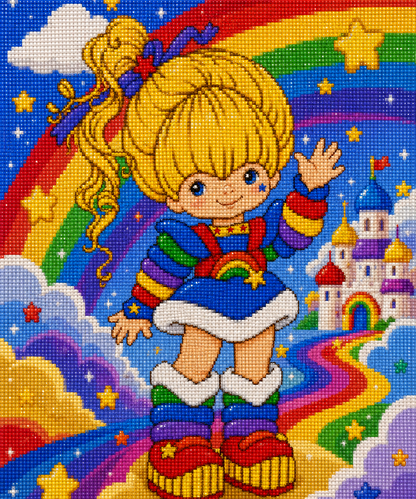 Rainbow Magic Girl – Diamond Art Kit (50x60cm, Square Drill)