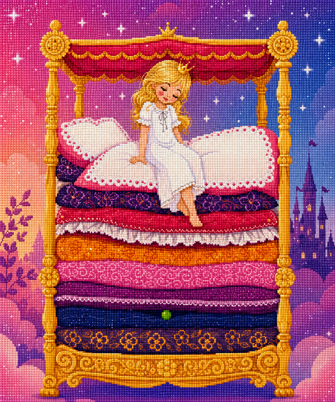 Princess & the Pea– Diamond Art Kit (50x60cm, Square Drill)