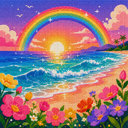 Rainbow Tide- Diamond Art Kit (50x50cm, Round Drill)