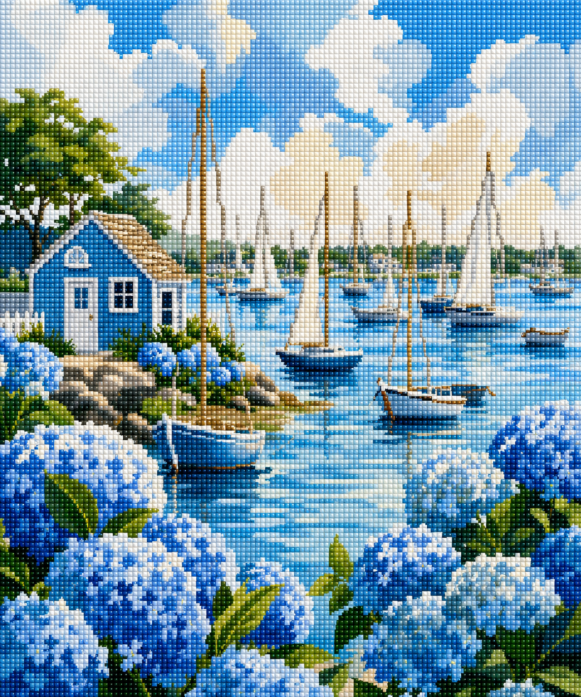 Nantucket Harbor– Diamond Art Kit (50x60cm, Square Drill)